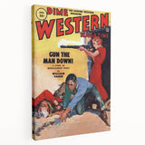 Vintage Magazine Cover Art - Dime Western Magazine Retro Print