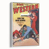Vintage Magazine Cover Art - Dime Western Magazine Retro Print