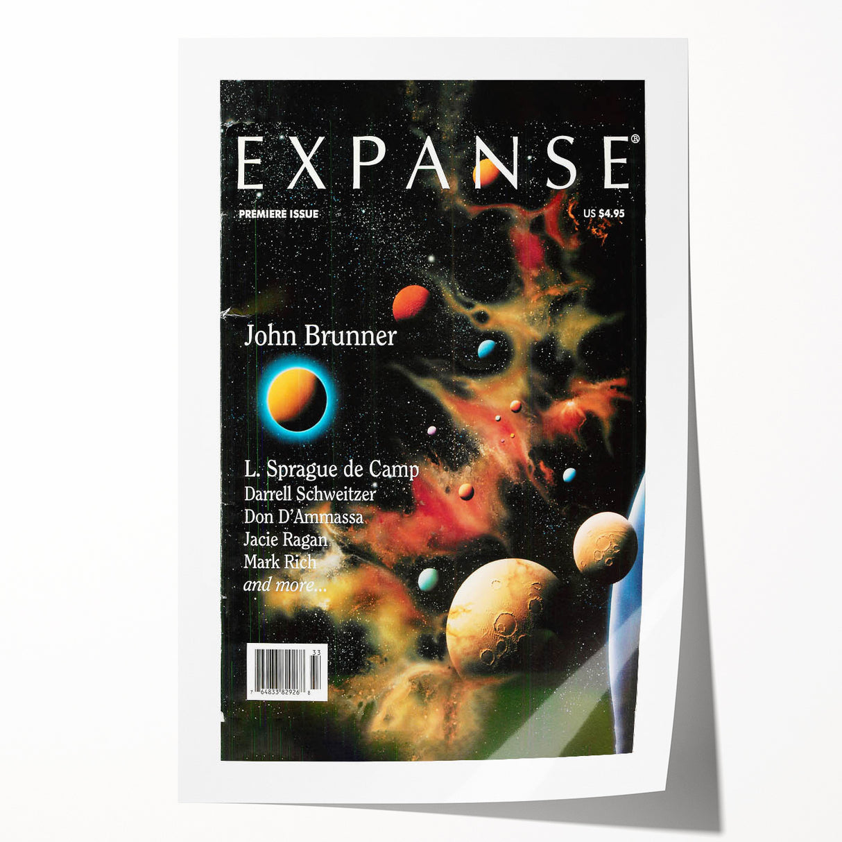 Vintage Magazine Cover Art – Retro Sci-Fi Space Wall Print