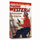 Vintage Magazine Cover Art - Retro Western Action Collectible Print