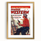 Vintage Magazine Cover Art - Retro Western Action Collectible Print