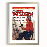 Vintage Magazine Cover Art - Retro Western Action Collectible Print
