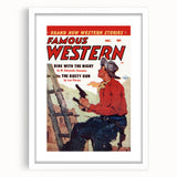Vintage Magazine Cover Art - Retro Western Action Collectible Print