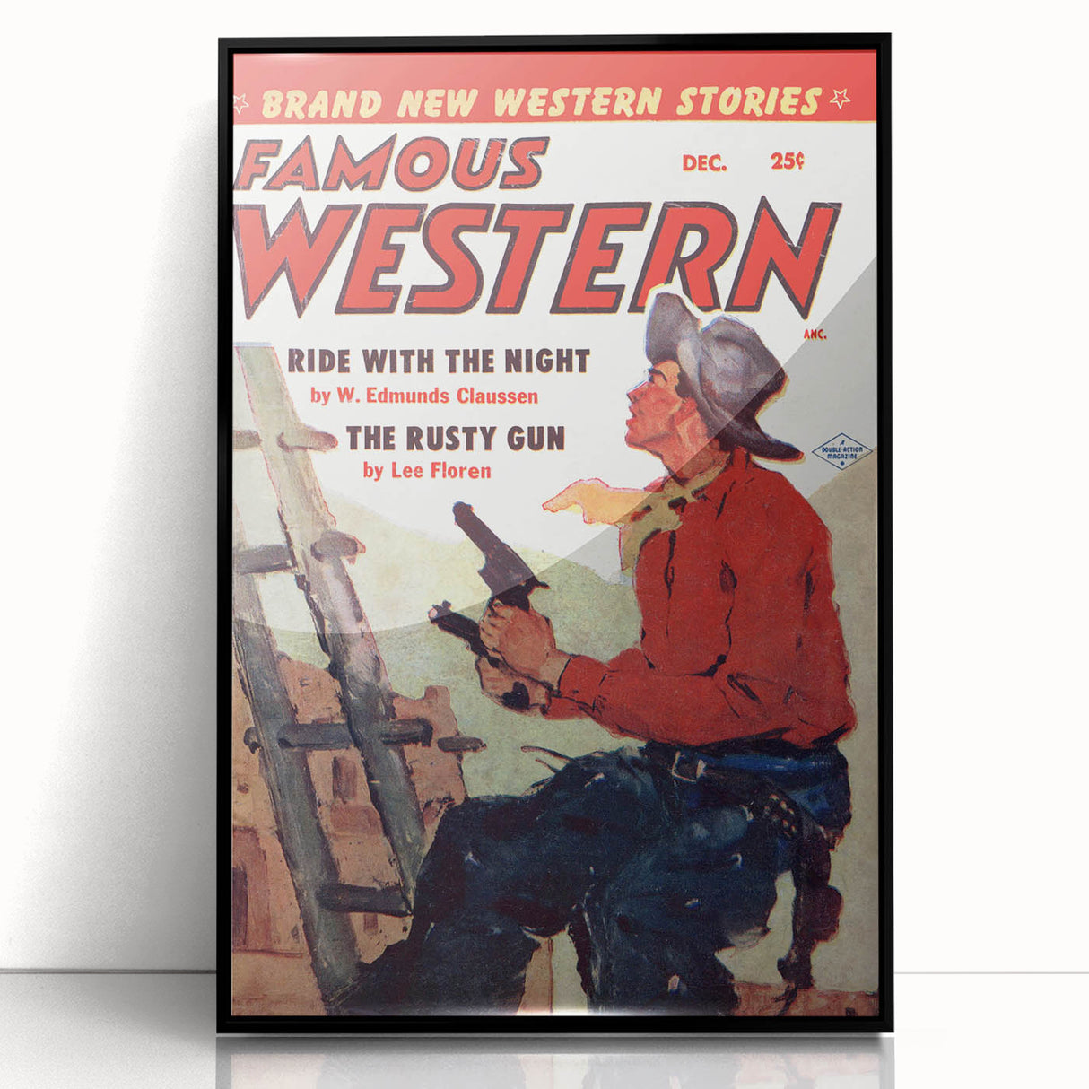 Vintage Magazine Cover Art - Retro Western Action Collectible Print
