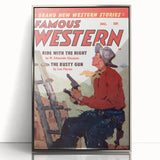 Vintage Magazine Cover Art - Retro Western Action Collectible Print