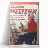 Vintage Magazine Cover Art - Retro Western Action Collectible Print