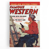 Vintage Magazine Cover Art - Retro Western Action Collectible Print