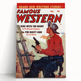 Vintage Magazine Cover Art - Retro Western Action Collectible Print