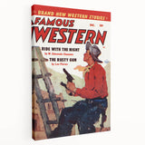 Vintage Magazine Cover Art - Retro Western Action Collectible Print