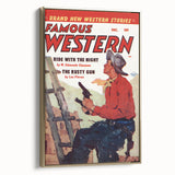 Vintage Magazine Cover Art - Retro Western Action Collectible Print