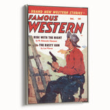 Vintage Magazine Cover Art - Retro Western Action Collectible Print