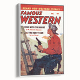 Vintage Magazine Cover Art - Retro Western Action Collectible Print