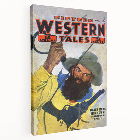 Vintage Magazine Cover Art - Wild West Retro Collectible Print