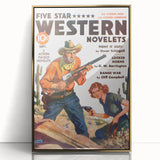 Vintage Magazine Cover Art - Retro Western Action Wall Print