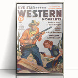 Vintage Magazine Cover Art - Retro Western Action Wall Print