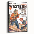 Vintage Magazine Cover Art - Retro Western Action Wall Print