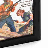 Vintage Magazine Cover Art - Retro Western Action Wall Print