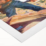 Vintage Magazine Cover Art - Retro Western Action Wall Print