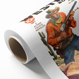 Vintage Magazine Cover Art - Retro Western Action Wall Print
