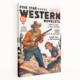 Vintage Magazine Cover Art - Retro Western Action Wall Print