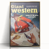 Vintage Magazine Cover Art - Classic Western Action Wall Print