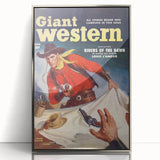 Vintage Magazine Cover Art - Classic Western Action Wall Print