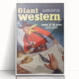 Vintage Magazine Cover Art - Classic Western Action Wall Print