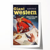 Vintage Magazine Cover Art - Classic Western Action Wall Print