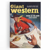 Vintage Magazine Cover Art - Classic Western Action Wall Print