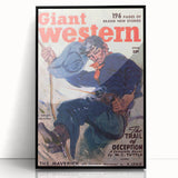 Vintage Magazine Cover Art - Classic Western Action Wall Print