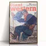 Vintage Magazine Cover Art - Classic Western Action Wall Print