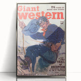 Vintage Magazine Cover Art - Classic Western Action Wall Print