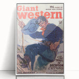 Vintage Magazine Cover Art - Classic Western Action Wall Print