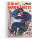 Vintage Magazine Cover Art - Classic Western Action Wall Print