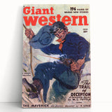 Vintage Magazine Cover Art - Classic Western Action Wall Print