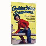 Vintage Magazine Cover Art - Western Romance Retro Wall Print