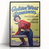 Vintage Magazine Cover Art - Western Romance Retro Wall Print