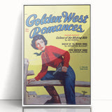 Vintage Magazine Cover Art - Western Romance Retro Wall Print