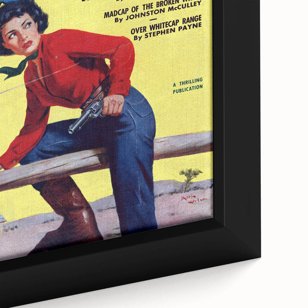 Vintage Magazine Cover Art - Western Romance Retro Wall Print