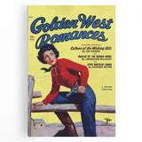 Vintage Magazine Cover Art - Western Romance Retro Wall Print