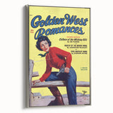 Vintage Magazine Cover Art - Western Romance Retro Wall Print
