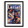 Vintage Magazine Cover Art - Western Romance Action Wall Print