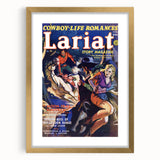 Vintage Magazine Cover Art - Western Romance Action Wall Print