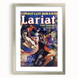 Vintage Magazine Cover Art - Western Romance Action Wall Print