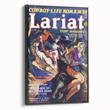 Vintage Magazine Cover Art - Western Romance Action Wall Print