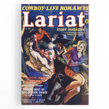 Vintage Magazine Cover Art - Western Romance Action Wall Print