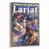 Vintage Magazine Cover Art - Western Romance Action Wall Print