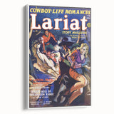 Vintage Magazine Cover Art - Western Romance Action Wall Print