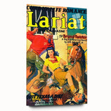 Vintage Magazine Cover Art - Western Action Romance Wall Print