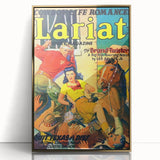 Vintage Magazine Cover Art - Western Action Romance Wall Print